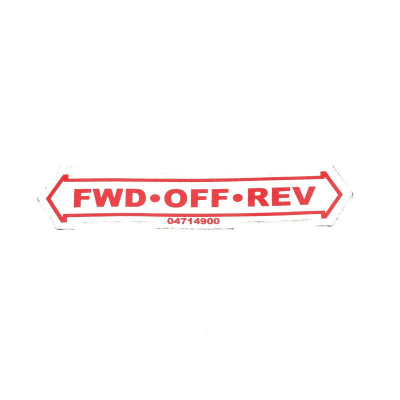 Spartan Tool Switch Direction Decal 04714900
