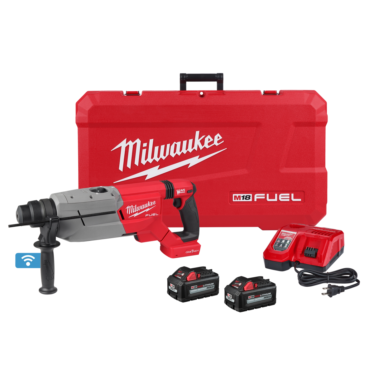 Milwaukee 2916-22 M18 FUEL 1-1/4” SDS Plus D-Handle Rotary Hammer Kit w/ ONE-KEY