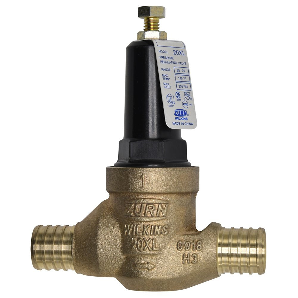Zurn 1-20XLPEX Lead-Free Water Pressure Reducing Valve with Integral Strainer with Integral PEX Connections (Optional)