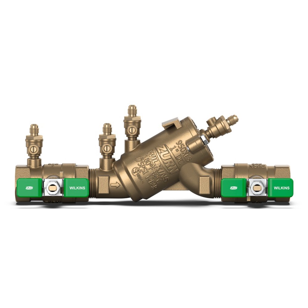 Zurn 112-950XL3FT 1-1/2" Lead-Free Double Check Backflow Preventer, Bronze, FNPT