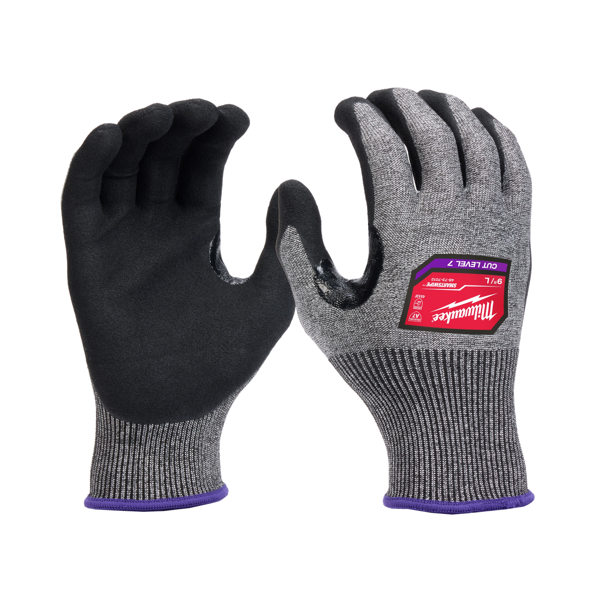 Milwaukee 48-73-7013B 12 Pair Cut Level 7 High-Dexterity Nitrile Dipped Gloves - XL
