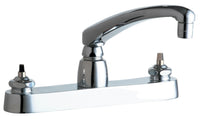 Chicago Faucets 1100-E35LEHAB Lead-Free Deck-mounted manual faucet with 8" centers, Brass, NPSM