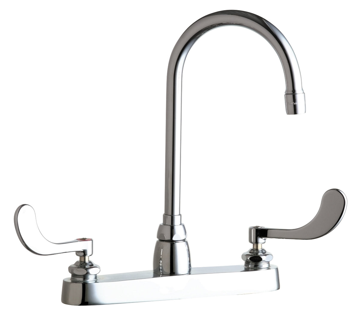 Chicago Faucets 1100-G2E3-317AB Lead-Free Deck-mounted manual faucet with 8" centers