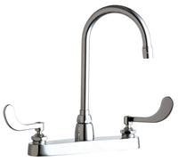Chicago Faucets 1100-GN2AE35-317AB Lead-Free Deck-mounted manual faucet with 8" centers