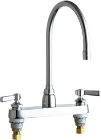 Chicago Faucets 1100-GN8AE3-369AB Lead-Free Deck-mounted manual faucet with 8" centers