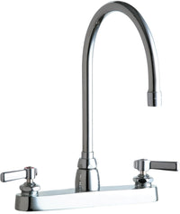 Chicago Faucets 1100-GN8AE35-369AB Lead-Free Deck-mounted manual faucet with 8" centers