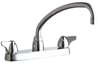 Chicago Faucets 1100-L9E29VPABCP Lead-Free Deck-mounted manual faucet with 8" centers