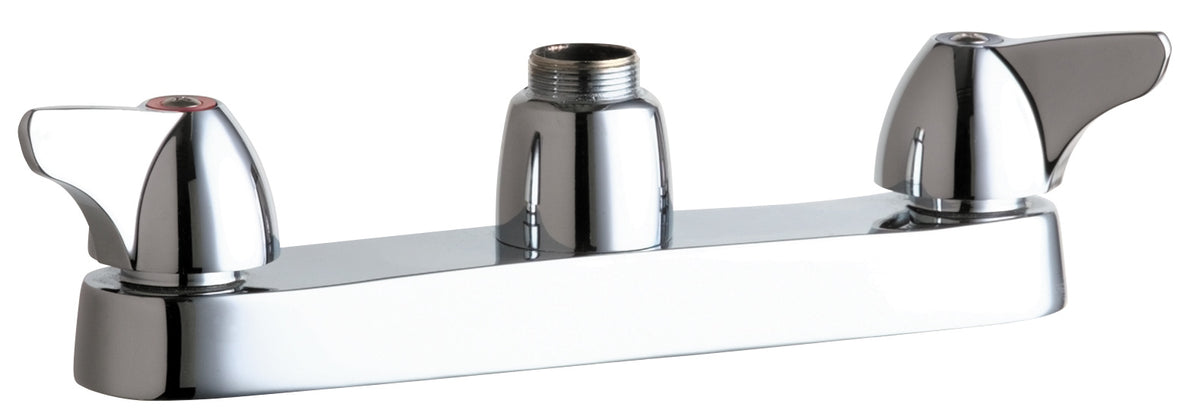 Chicago Faucets 1100-LESAB Lead-Free Deck-mounted manual faucet with 8" centers, Brass, NPSM