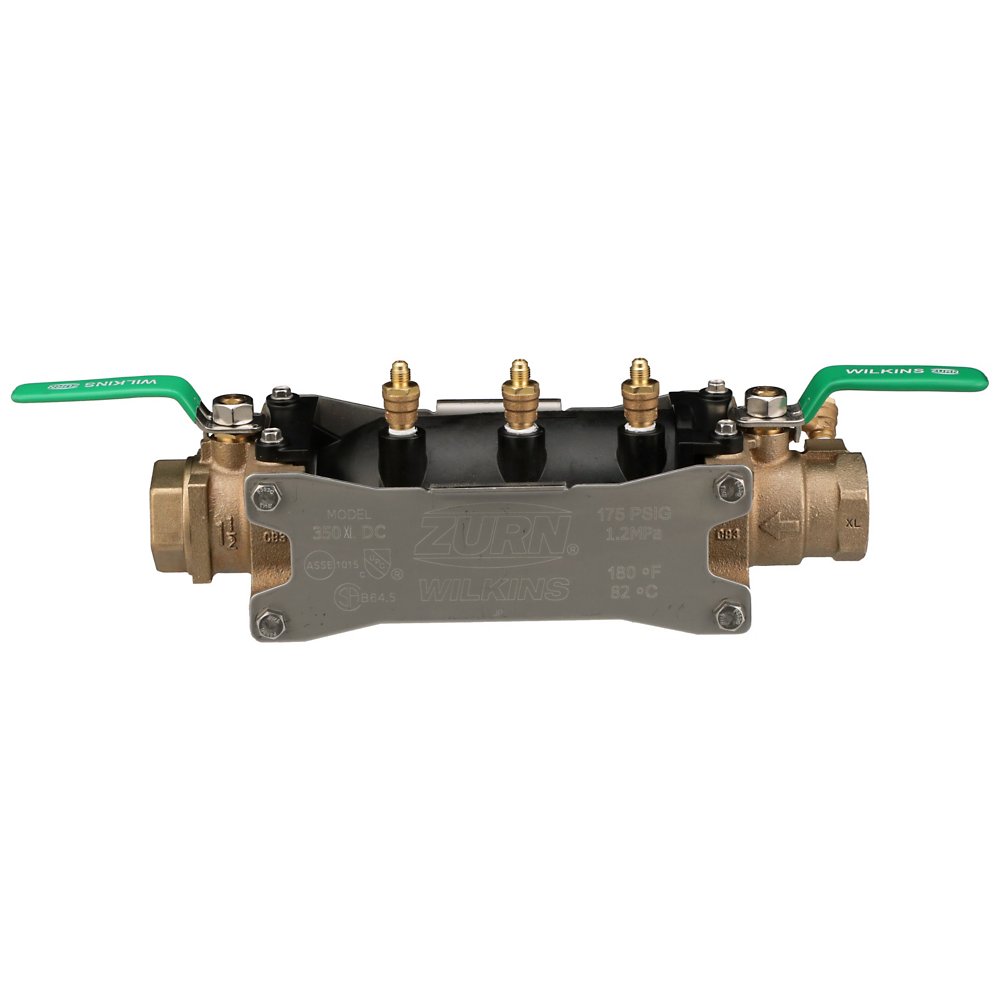 Zurn 112-350XLFT 1-1/2" Lead-Free Backflow Preventer - Double Check Valve Assembly with Replaceable Pressure Vessel