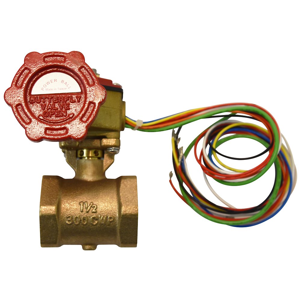 Zurn 114-F49BR 1-1/4" Powerball Butterfly Valve, Bronze