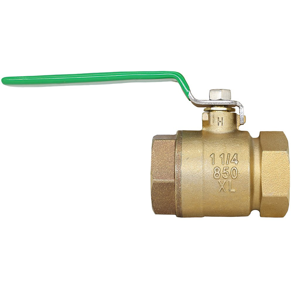 Zurn 114-850XL 1-1/4" Lead-Free Ball Valve - Bronze, Full Port, Lead-Free Bronze, FNPT