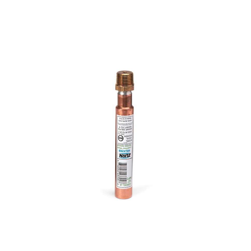 Zurn Wilkins 1260XL-A Lead-Free PDI Size A Water Hammer Arrestor, Copper