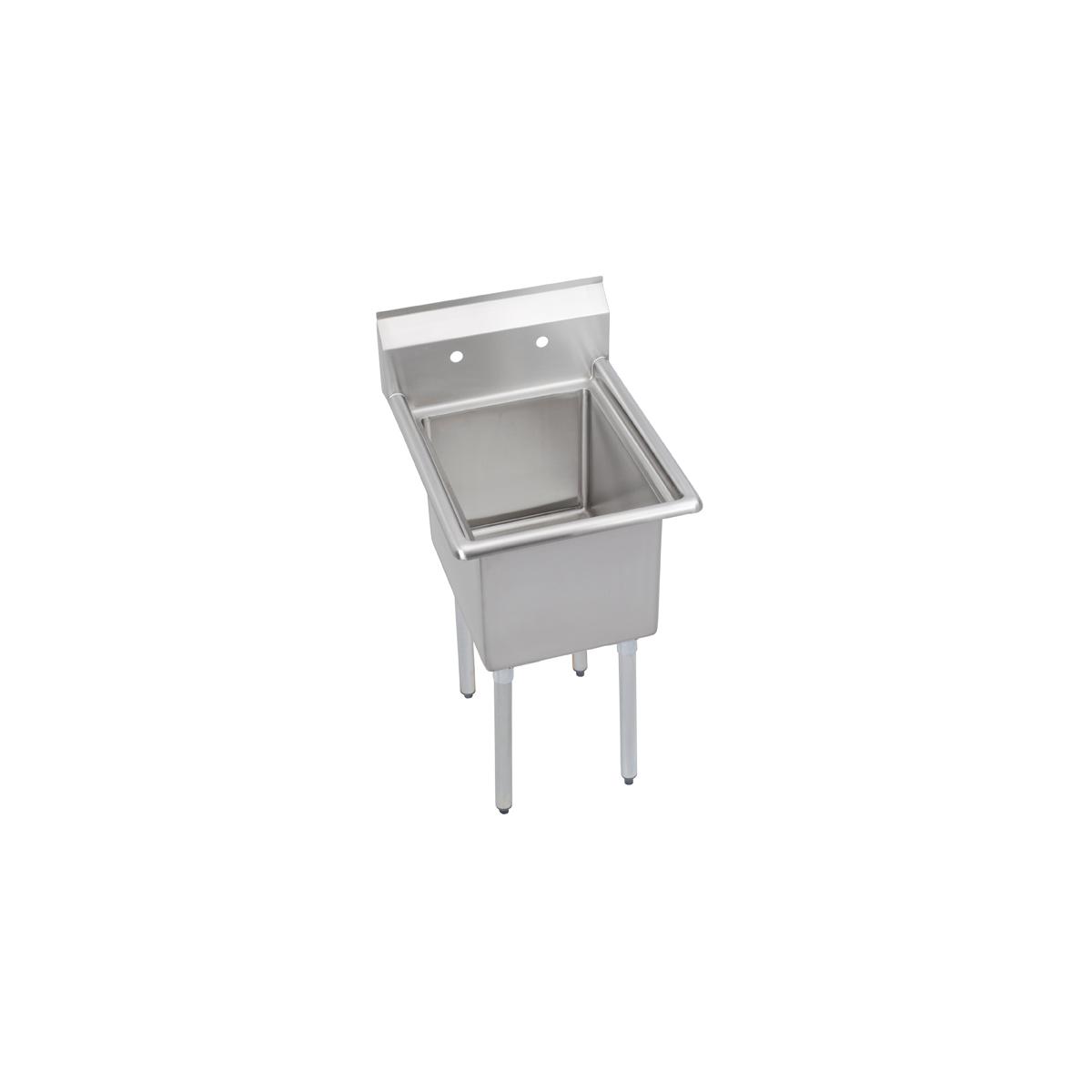 Elkay Dependabilt Stainless Steel 23" x 29-13/16" x 43-3/4" 16 Gauge One Compartment Sink with Stainless Steel Legs 14-1C18X24-0X