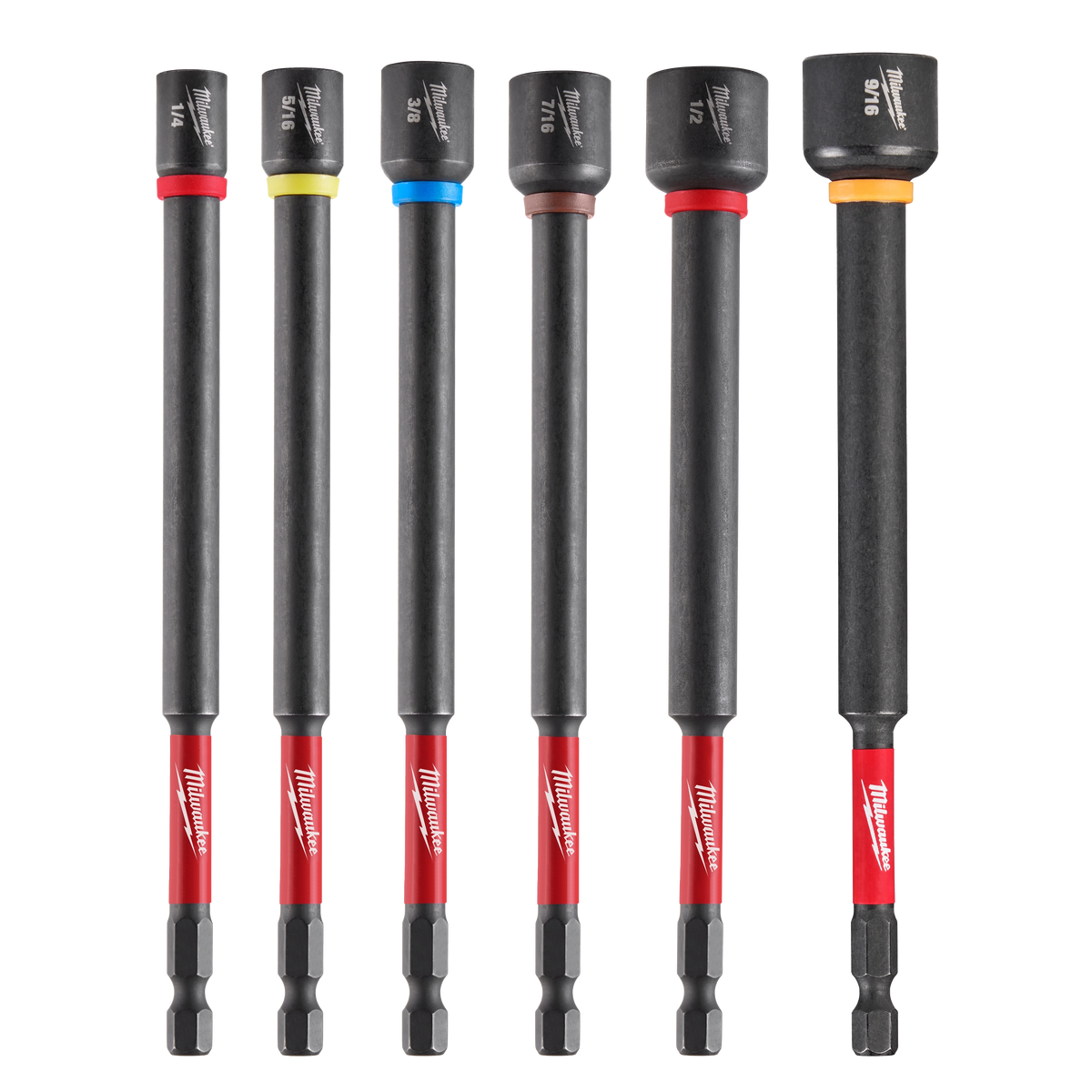 Milwaukee 49-66-4567 6PC SHOCKWAVE Impact Duty 6" Magnetic Nut Driver Set
