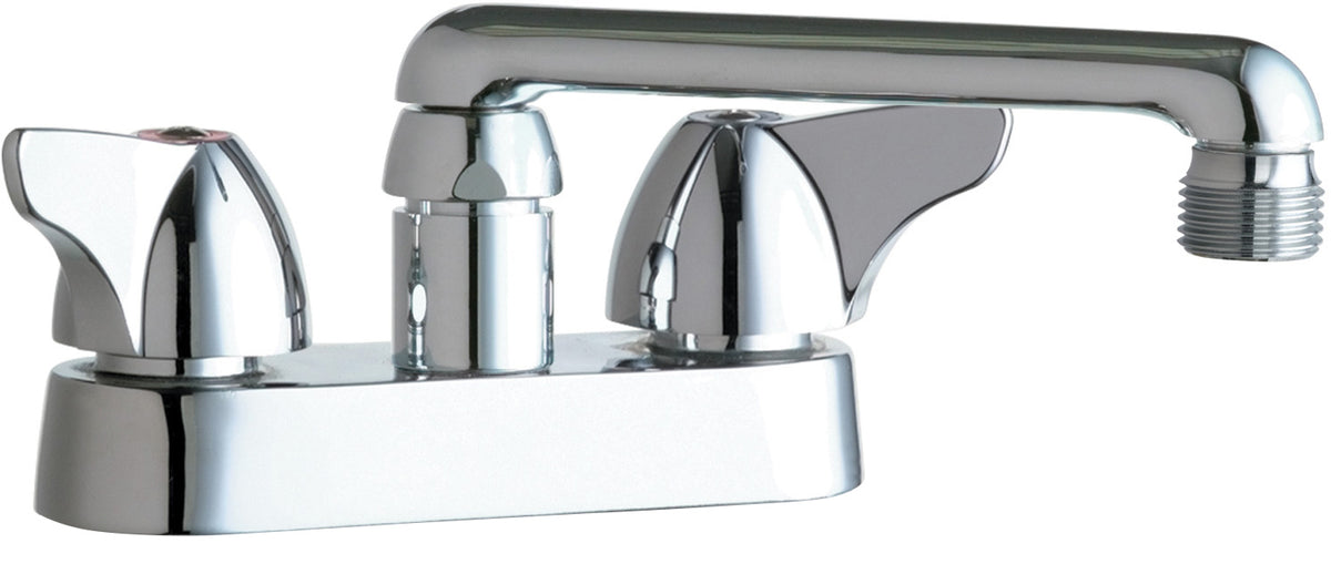 Chicago Faucets 1891-E2CP Deck-mounted manual faucet with 4" centers, NPSM