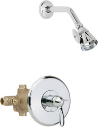 Chicago Faucets 1907-622LCP 1/2" Thermostatic/pressure balancing tub and shower fitting with shower head and diverter tub spout options
