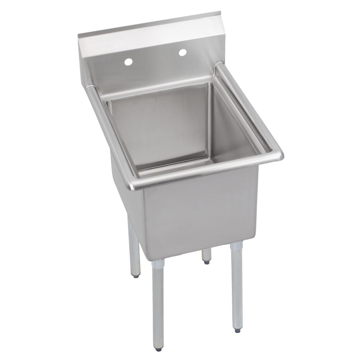 Elkay Dependabilt Stainless Steel 23" x 23-13/16" x 44-3/4" 16 Gauge One Compartment Sink with Stainless Steel Legs 1C18X18-0X
