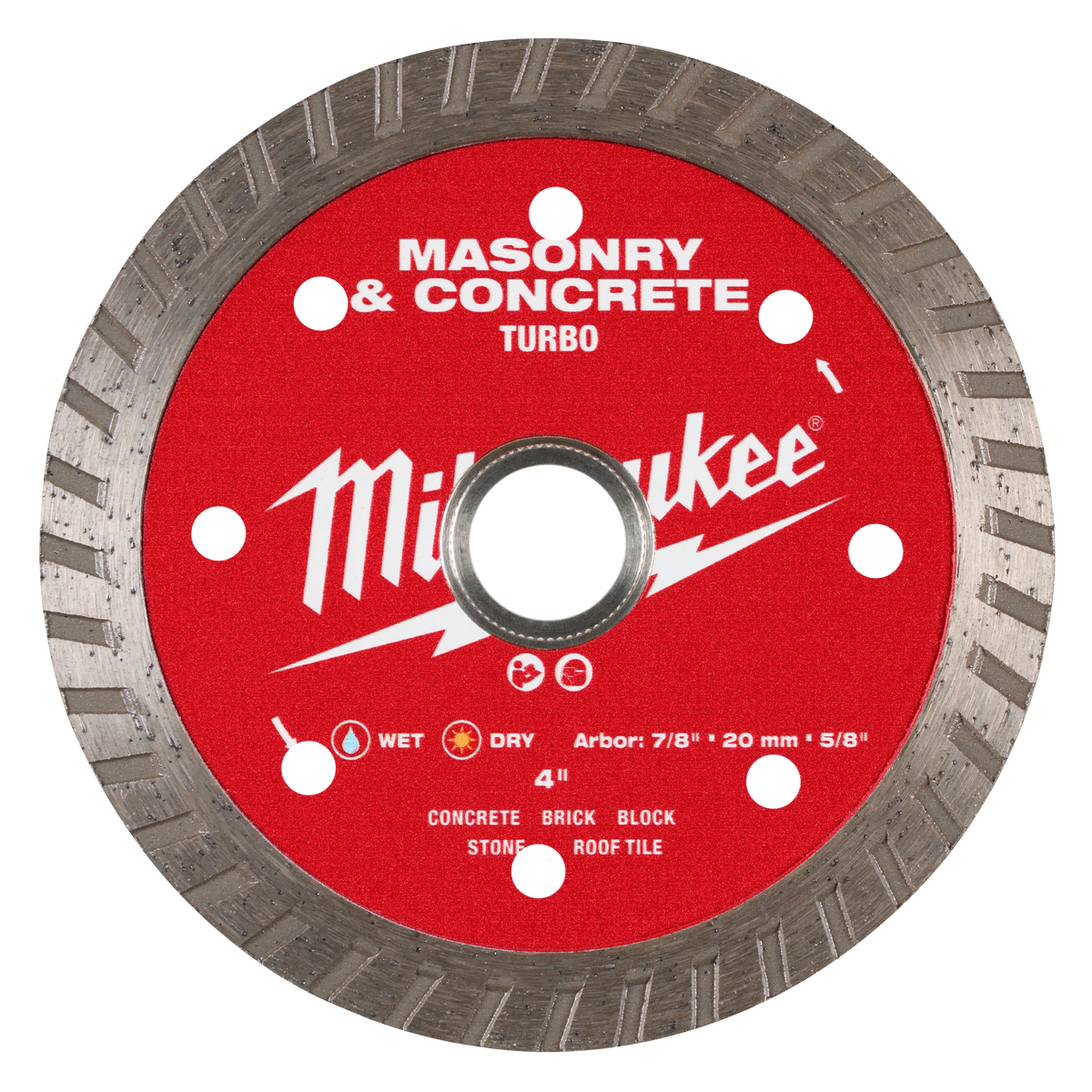 Milwaukee 49-93-9402 4" Turbo Masonry & Concrete Diamond Blade (Pack of 5)