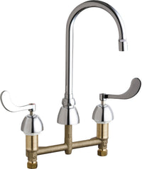 Chicago Faucets 201-AGN2AE36-317AB Lead-Free Deck-mounted manual faucet with 8" centers