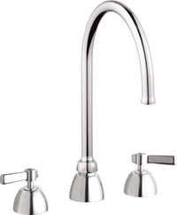 Chicago Faucets 201-AGN8FCABCP Lead-Free Deck-mounted manual faucet with 8" centers