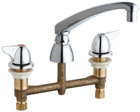 Chicago Faucets 201-AL8-1000ABCP Lead-Free Deck-mounted manual faucet with 8" centers