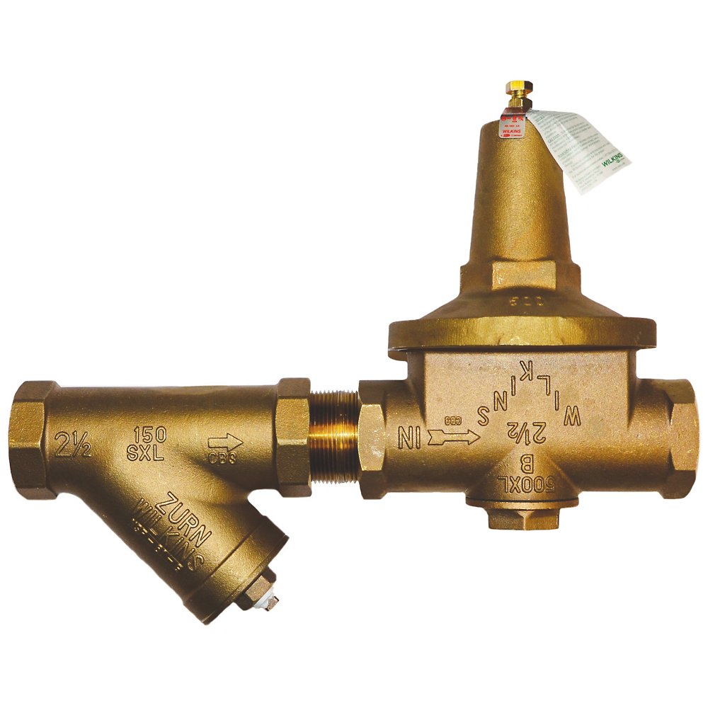 Zurn 212-500XLYSBR 2-1/2" Lead-Free Water Pressure Reducing Valve with Wye Strainer