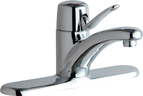 Chicago Faucets 2200-8E39VPABCP Lead-Free Deck-mounted manual faucet with 8" centers