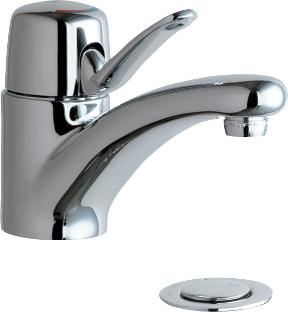 Chicago Faucets 2201-ABCP Lead-Free Deck-mounted manual faucet, single-hole mounting, with pop-up drain