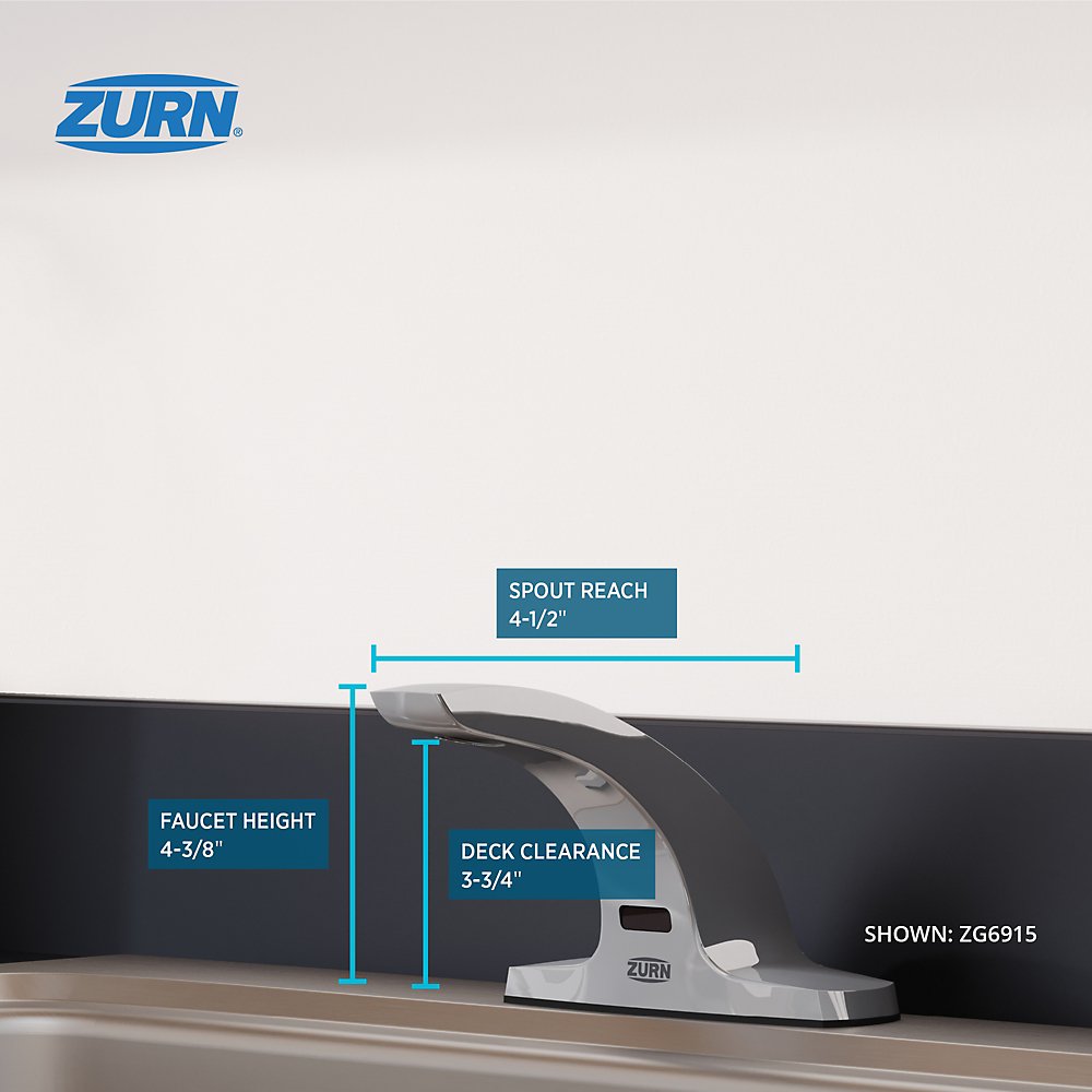 Zurn ZG6915 AquaSense® 4 in. Base Sensor Faucet With Gear-driven Ceramic Cartridge