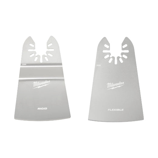 Milwaukee 49-25-2202 2 PC 2" Rigid and Flexible Scraper Universal Fit Oscillating Multi-Tool Blade Set