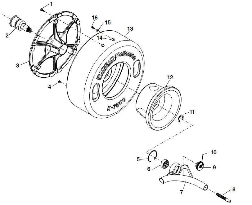 RIDGID 50802 Ball Bearing, for K-7500 Drum Machine and 258 Power Pipe Cutter