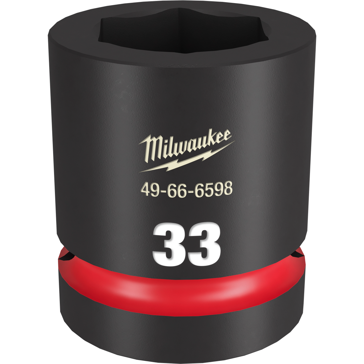 Milwaukee 49-66-6598 SHOCKWAVE Impact Duty 1" Drive 33MM Standard 6 Point Socket