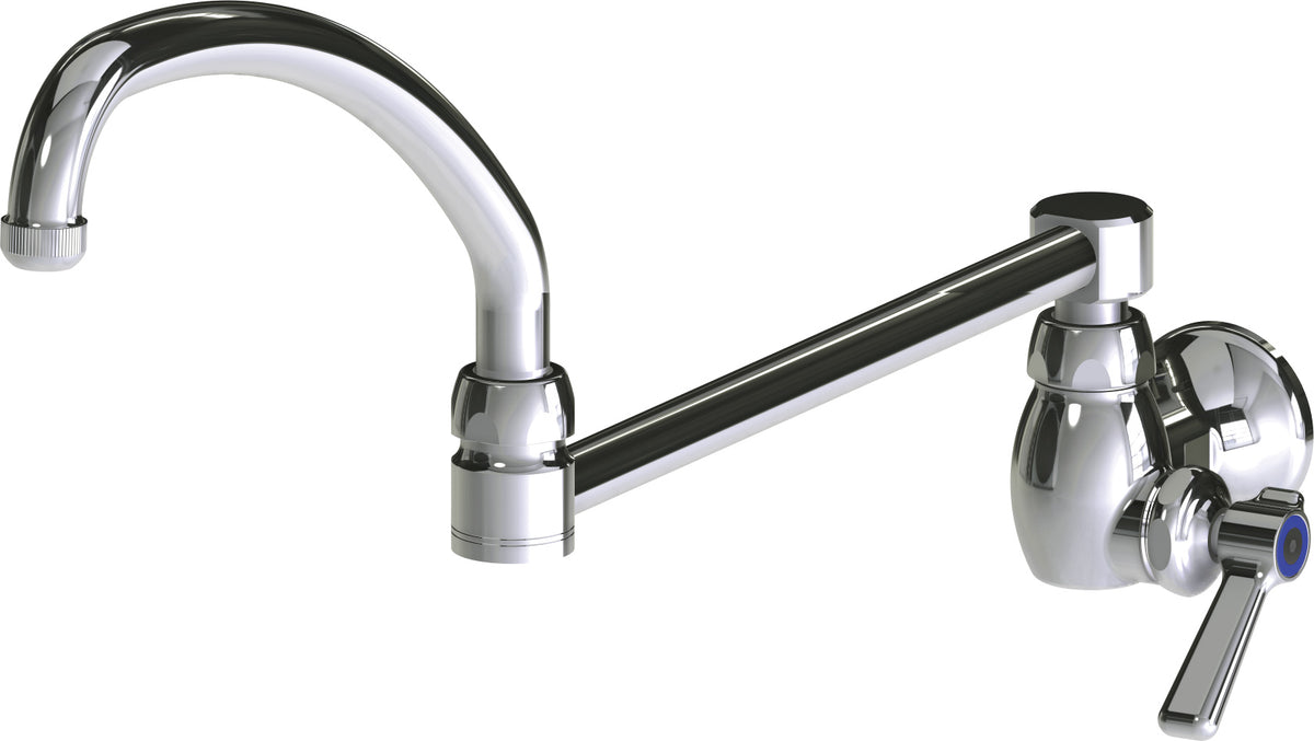 Chicago Faucets 332-DJ21ABCP Lead-Free Single-hole wall-mounted pot and kettle filler