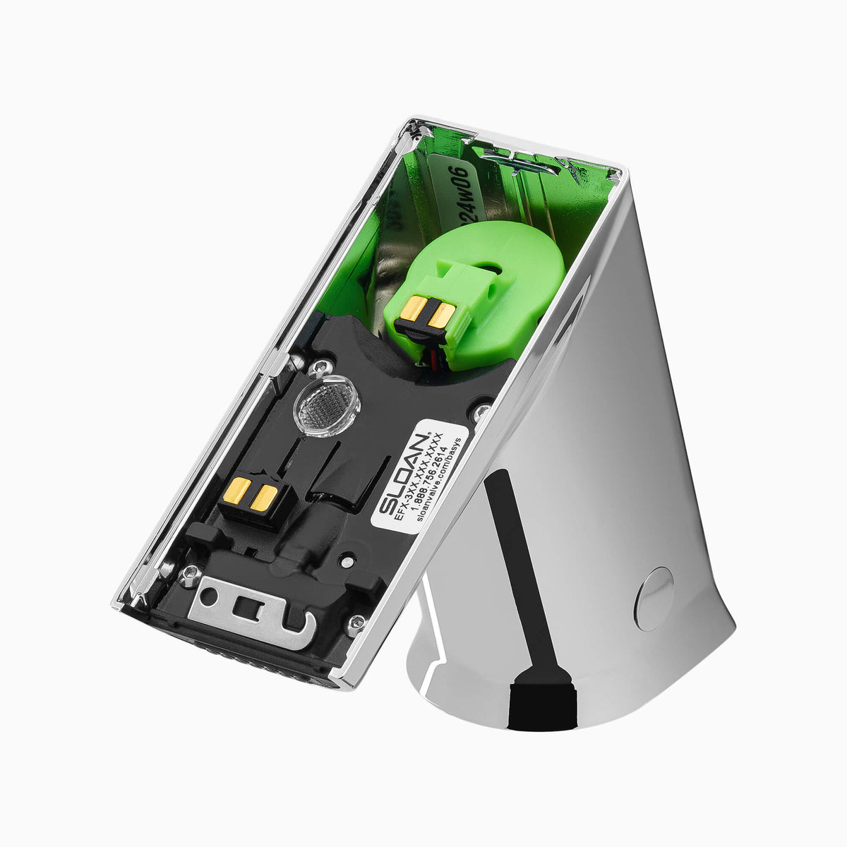 Sloan BASYS EFX-375 0.5 GPM Solar-Powered Sensor Faucet with Back-Check Tee, Polished Chrome, Code EFX375.000.0000