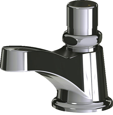 Chicago Faucets 333-SLOLEOPSHAB Lead-Free Deck-mounted metering faucet, single-hole, single-supply
