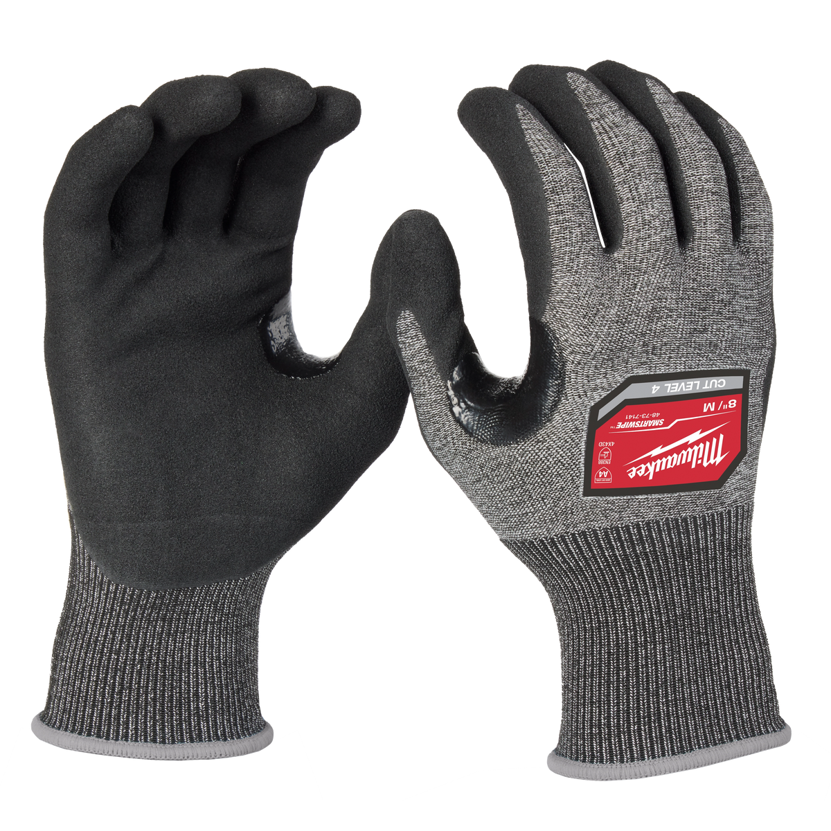 Milwaukee 48-73-7141 Cut Level 4 High-Dexterity Nitrile Dipped Gloves - M (Pack of 6)