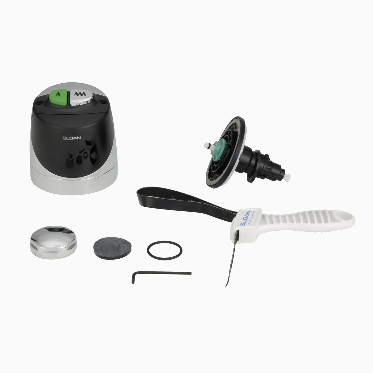 Sloan ECOS RESS-C BT DF Battery-Powered Sensor Retrofit Kit for Water Closet Flushometers, 1.6/1.1 gpf Brushed Stainless