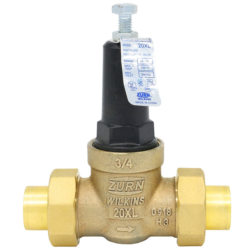 Zurn 34-20XL 3/4" Lead-Free Water Pressure Reducing Valve with Integral Strainer with Integral PEX Connections (Optional)