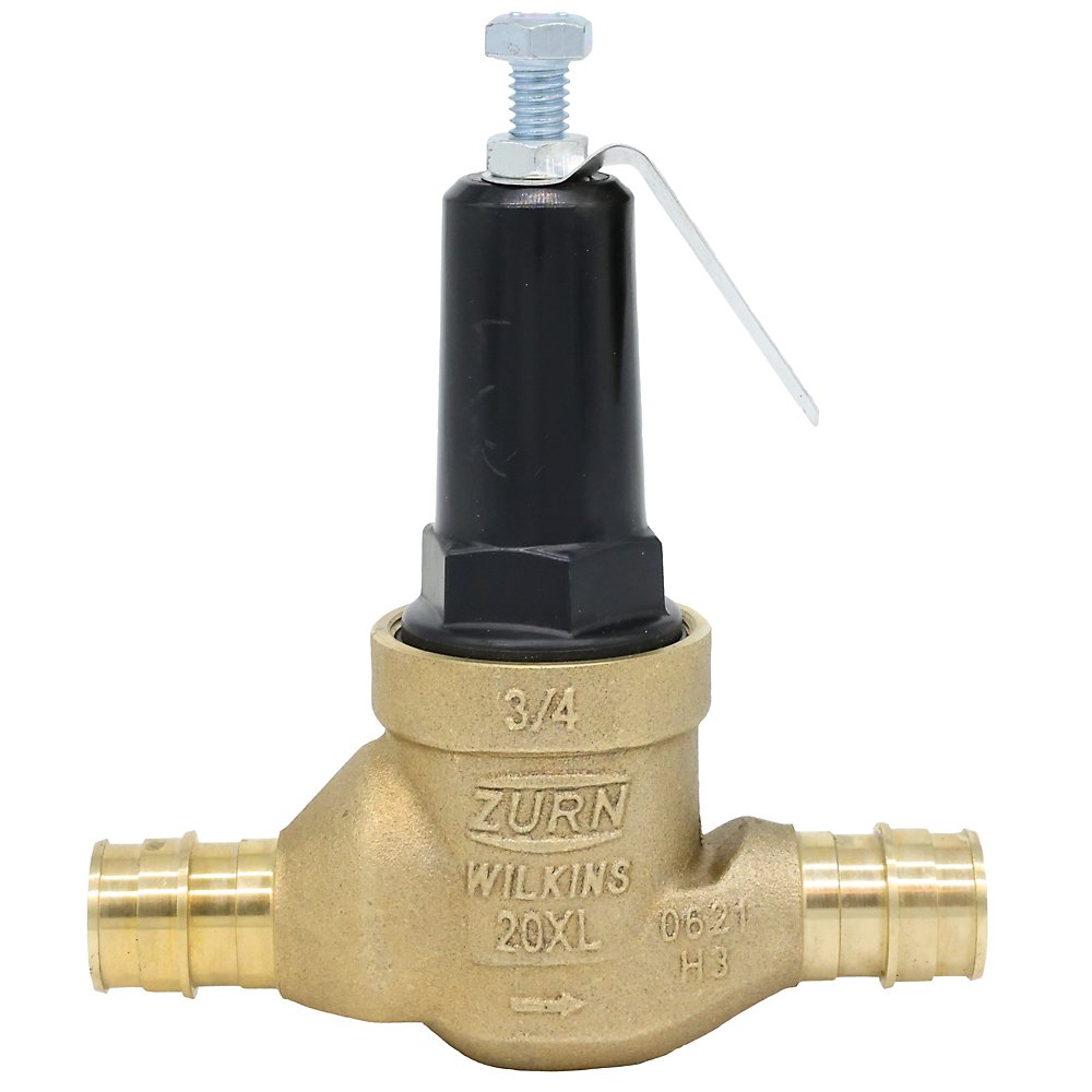 Zurn 34-20XL 3/4" Lead-Free Water Pressure Reducing Valve with Integral Strainer with Integral PEX Connections (Optional)