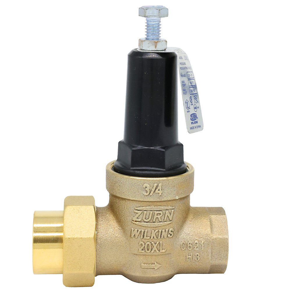 Zurn 34-20XL 3/4" Lead-Free Water Pressure Reducing Valve with Integral Strainer with Integral PEX Connections (Optional)