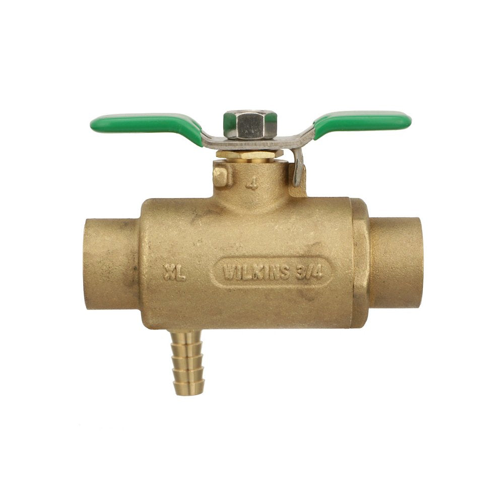 Zurn 34-BVECXLC-125CF 3/4" Lead-Free Ball Valve - Bronze, Full Port with Integral Thermal Expansion Control Valve