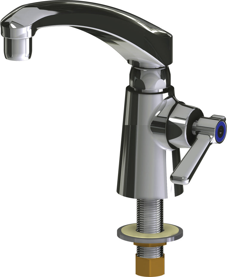 Chicago Faucets 349-L8ABCP Lead-Free Deck-mounted manual faucet, single-hole, single-supply