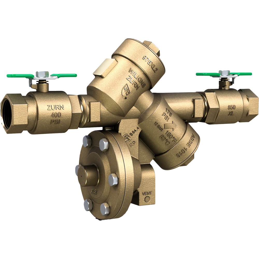 Zurn 1-975XL2 Lead-Free Backflow Preventer - Bronze Reduced Pressure Principle Assembly