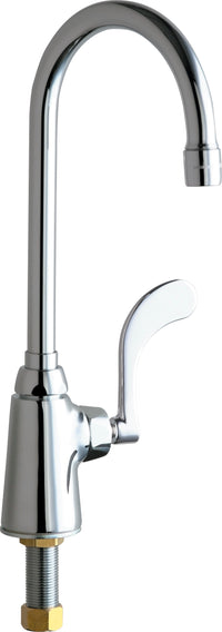 Chicago Faucets 350-317XKABCP Lead-Free Deck-mounted manual faucet, single-hole, single-supply
