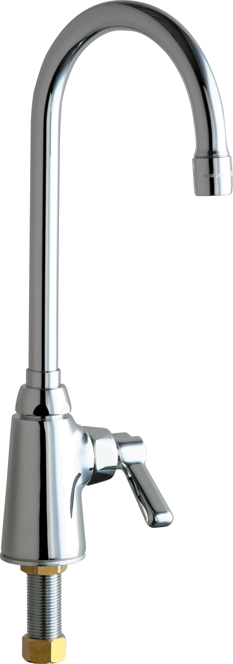 Chicago Faucets 350-ABCP Lead-Free Deck-mounted manual faucet, single-hole, single-supply