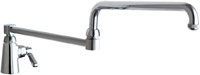 Chicago Faucets 350-DJ24ABCP Lead-Free Deck-mounted manual faucet, single-hole, single-supply