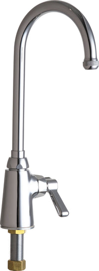 Chicago Faucets 350-E1ABCP Lead-Free Deck-mounted manual faucet, single-hole, single-supply