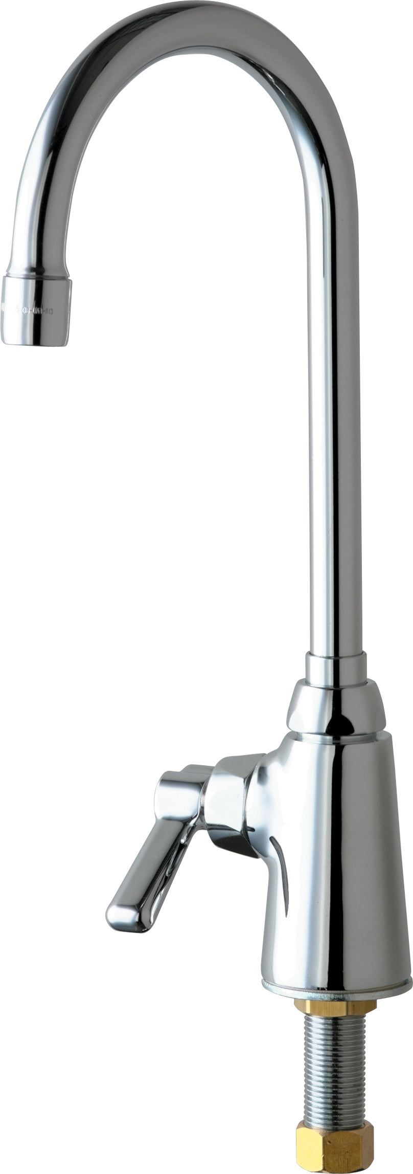 Chicago Faucets 350-LHE35ABCP Lead-Free Deck-mounted manual faucet, single-hole, single-supply