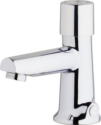 Chicago Faucets 3501-E39VPABCP Lead-Free Deck-mounted metering faucet, single-hole mounting