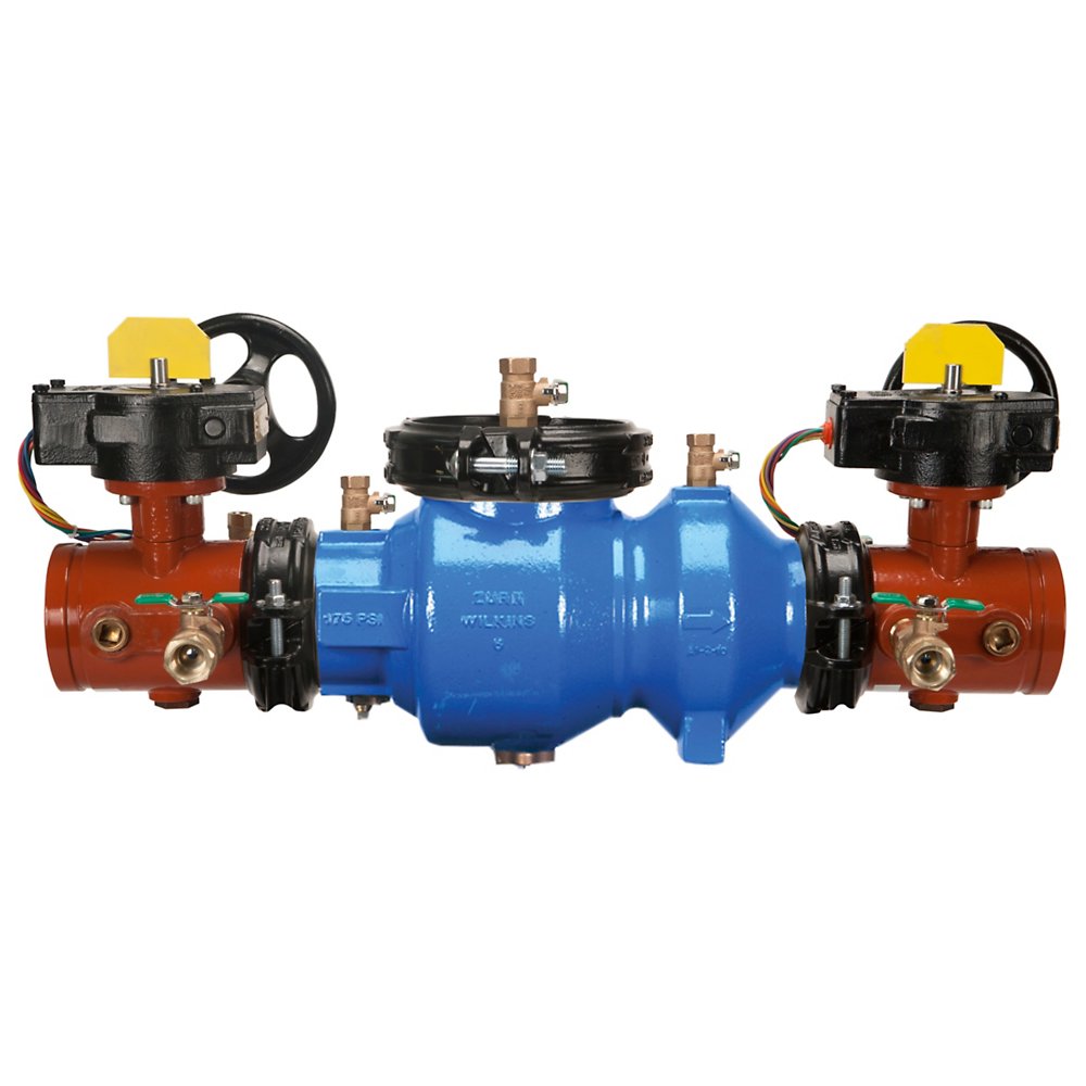 Zurn 4-350ABG Lead-Free Backflow Preventer - Double Check Valve Assembly, Ductile Iron, Grooved